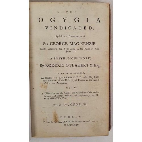 95 - [Roderic O'Flaherty and John Lynch]The Ogygia Vindicated by Roderic O'Flaherty, Esq with Epistle fro... 