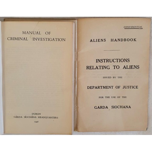 97 - Gárda Síochana Publications; Manual of Criminal Investigation. 224 pages plus 10 plate... 