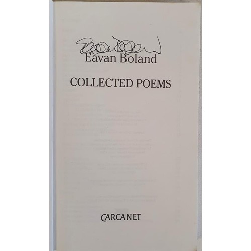 116 - Eavan Boland; Collected Poems, signed first edition, first print PB, Carcanet 1995