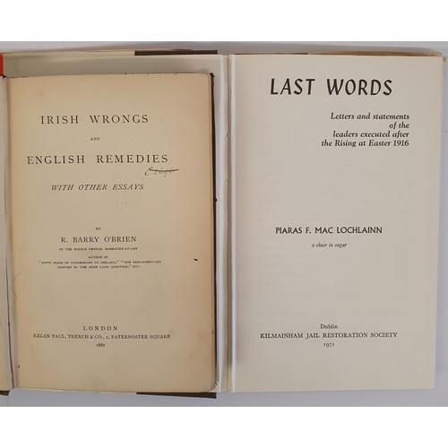 140 - R. Barry O'Brien. Irish Wrongs and English Remedies. 1887. 1st. Book plate Belfast Linen Hall Librar... 