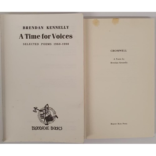 146 - Brendan Kennelly – A Time for Voices, published 1990, First UK Edition, signed and inscribed b... 