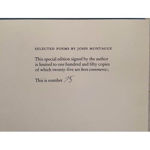 148 - John Montague; Selected Poems with print on page 7 by Louis Le Brocquy, signed limited edition 75/15... 