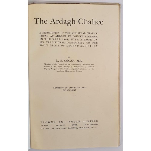 158 - The Ardagh Chalice by L. S. Gógan. A description of the ministral chalice found at Ardagh in ... 