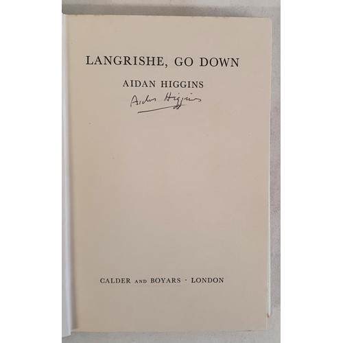 169 - Aidan Higgins – Langrishe, Go Down, published 1966. First UK Edition, First Printing. Iin orig... 