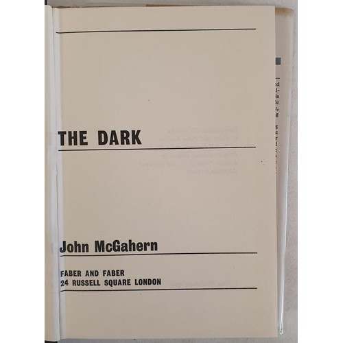 176 - John Mc Gahern: The Dark: Faber & Faber: 1965 First Edition, First Printing Hardback in Fine Con... 