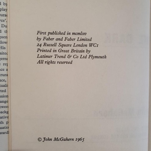 176 - John Mc Gahern: The Dark: Faber & Faber: 1965 First Edition, First Printing Hardback in Fine Con... 