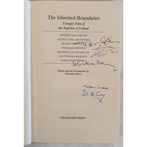 186 - Sebastian Barry - The Inherited Boundaries: Younger Poets of The Republic of Ireland; published by T... 