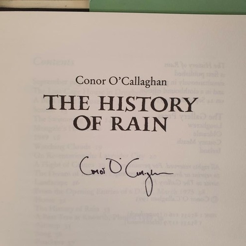 254 - Conor O'Callaghan Irish Poet Collection: The History of Rain SIGNED; A History of Hello,67 of 250; S... 