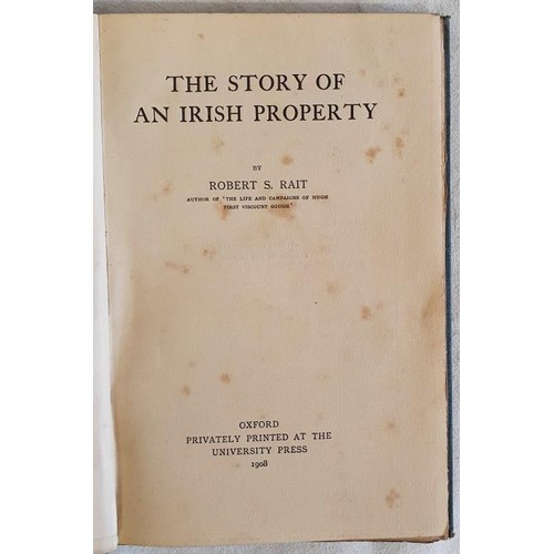 258 - [letter from author adhered] The Story of an Irish Property [Gort, County Galway] by Robert Rait. Ha... 