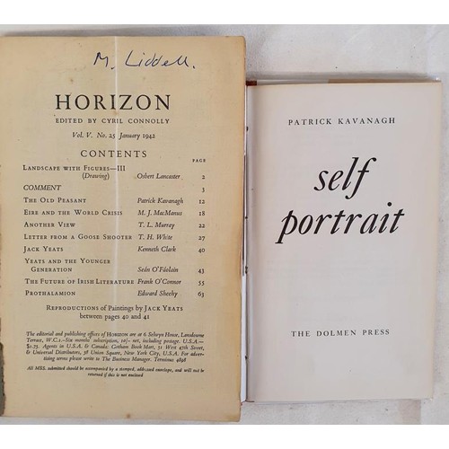 263 - Patrick Kavanagh: Self Portrait: Dolmen Press: 1964 Hardback edition in very good condition. Horizon... 