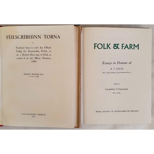 288 - Feilscribhinn Torna. Studies Presented to Tadhg Ua Donnchadha [Torna] edited by Seamus Pender. 1947 ... 