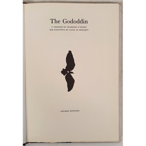 333 - Ink Paintings by Louis Le Brocquy. The Gododdin by Desmond O'Grady. Dolmen Press. Edition XXVI. 1977... 