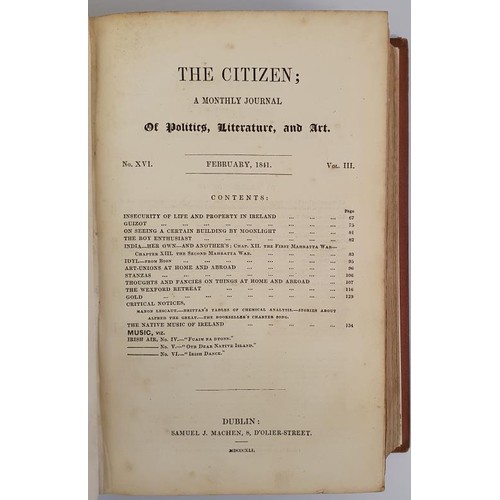 383 - The Citizen or Dublin Monthly Magazine with contributions from eminent and including the Native Musi... 