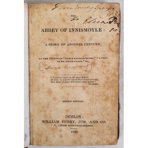 396 - The Abbey of Innismoyle a story of another century. By the author of ‘Early Recollections&rsqu... 