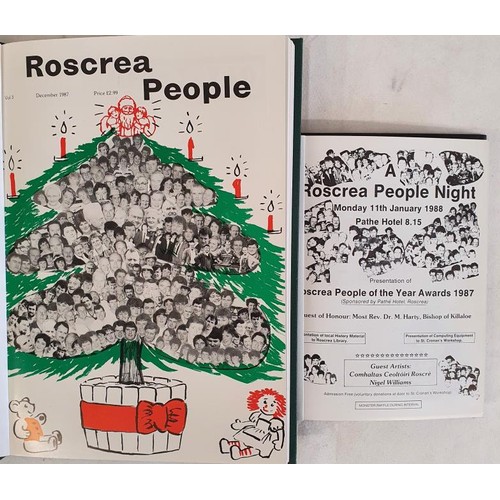 400 - Roscrea People of the Year, 1987-2001, annual booklets brought together in modern binding; biographi... 