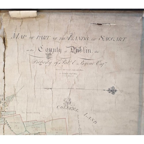 423 - Map of Part of the Lands of Saggart in the County of Dublin the property of Patrick E Byrne Esq by J... 