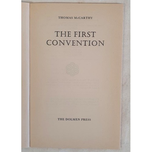 434 - Thomas McCarthy – The First Convention, published by The Dolmen Press, 1978. First Edition, Fi... 