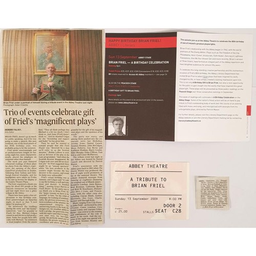 437 - Irish Theatre: Programme from Abbey Theatre of Brian Friels 80th Birthday celebrations, 2009. SIGNED... 