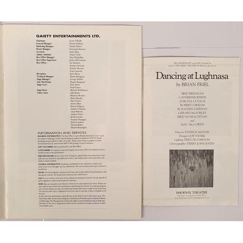 439 - Irish Theatre: 2 programmes for Brian Friel's play Dancing at Lughnasa at the Gaiety Theatre 1993 an... 