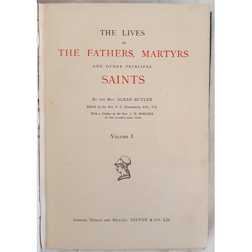 446 - The Lives of The Fathers,Martyrs and other principal Saints by Rev. Alban Butler 4 Volumes complete,... 