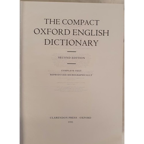 449 - The Compact Oxford Dictionary , new elephant folio edition in customised slip case with reading magn... 