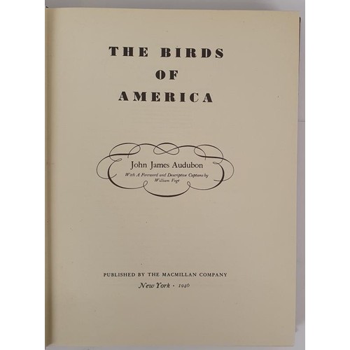 474 - John James Audubon. The Birds of America. New York. 1946. Quarto. With 435 fine colour bird plates. ... 