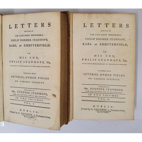 479 - Letters Written By the Late Right Honourable Philip Dormer Stanhope, Earl of Chesterfield, to His So... 