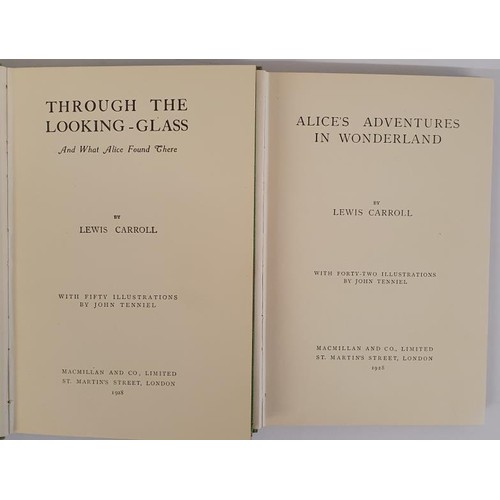 497 - Lewis Carroll. Through The Looking Glass. 1928 and Lewis Carroll. Alice's Adventures in Wonderland. ... 