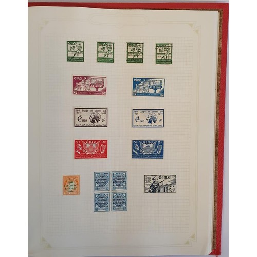 503 - Postage Stamp Album; Containing 20 pages of Irish Stamps the remainder World Interest