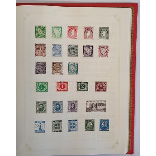 503 - Postage Stamp Album; Containing 20 pages of Irish Stamps the remainder World Interest