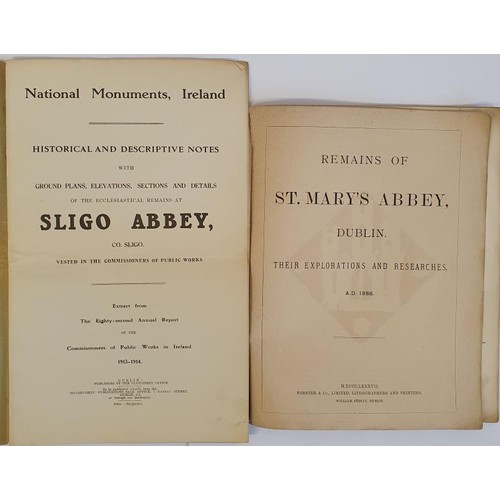 504 - Irish Interest: Remains of St Mary's Abbey Dublin. Their Explorations and Researches A D 1886, publi... 