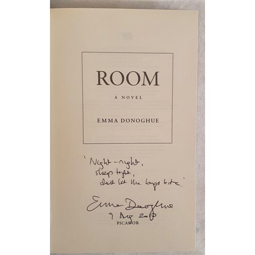 622 - Emma Donoghue – ROOM, published in 2010/ First UK Edition, First Print. The Author’s acc... 