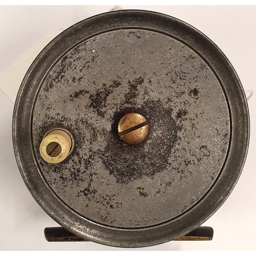 178 - A Braddell & Son, Belfast 3.5inch Alloy Reel, J W Young Pattern 1a (1930's) with brass foot