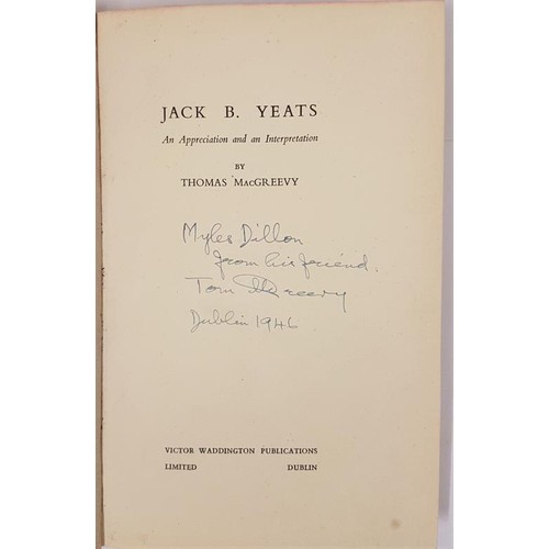 19 - Jack B Yeats: McGreevy, Thomas. Jack B Yeats, An Appreciation and an Interpretation. Dublin: Victor ... 