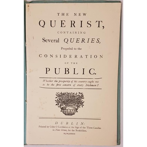 86 - Bulmer Hobson. The New Querist. 1933. At The Sign of The Three Candles, Dublin. 1st. Scarce.... 