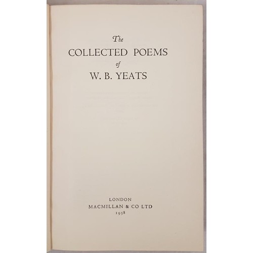 95 - Fine Bayntun-Riviere Binding Yeats, W.B. The Collected Poems of W.B. Yeats. London: Macmillan, 1958.... 