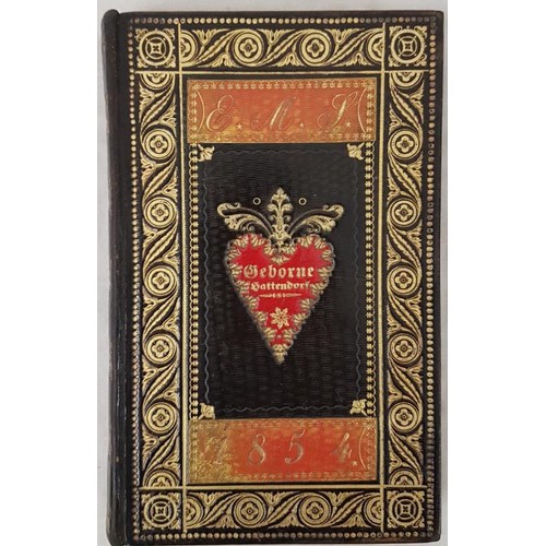 96 - German Binding. Evangelfches Kirchengefangbuch. Gaffel, 1890. 8vo. Bound in attractive full black ca... 