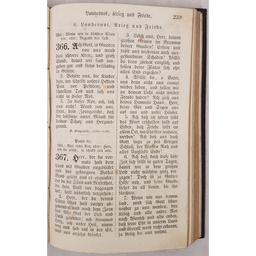 96 - German Binding. Evangelfches Kirchengefangbuch. Gaffel, 1890. 8vo. Bound in attractive full black ca... 