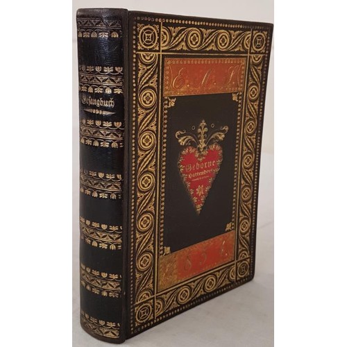 96 - German Binding. Evangelfches Kirchengefangbuch. Gaffel, 1890. 8vo. Bound in attractive full black ca... 