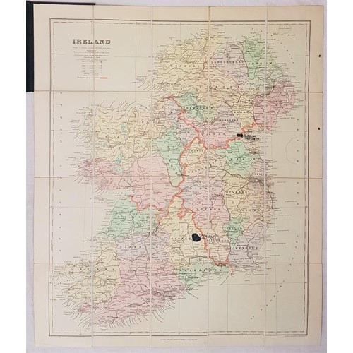 101 - [MAP of IRELAND] London Atlas Map of Ireland. By Stanford. Showing provinces, counties, baronies, ci... 