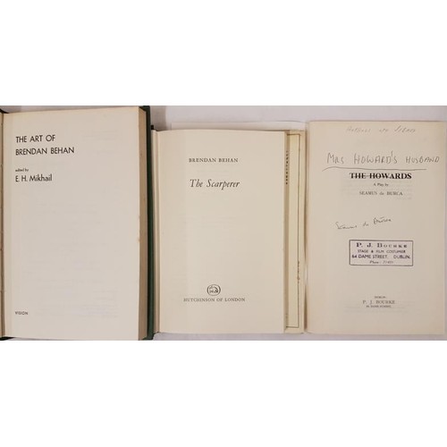 165 - Brendan Behan. The Scarperer. 1966. 1st edit. Behan’s only novel. And Seamus de Burca. Mrs How... 