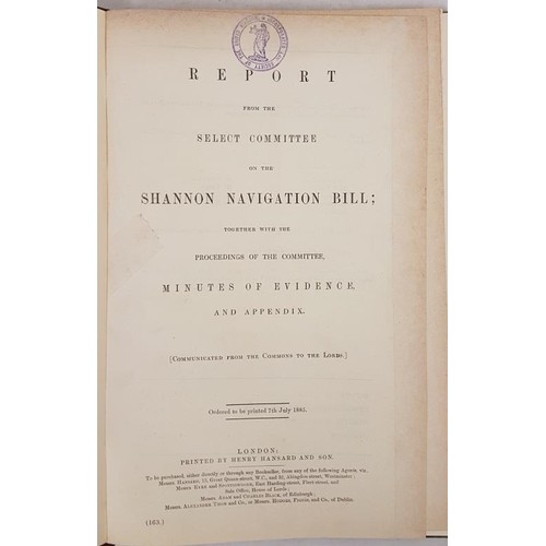 171 - Report on the Shannon Navigation Bill 1855. Quarto. Quarter calf.