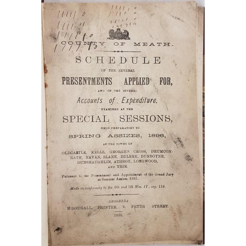 181 - Special Sessions – County of Meath. – Spring Assises 1896. At Oldcastle, Kells, Navan, S... 