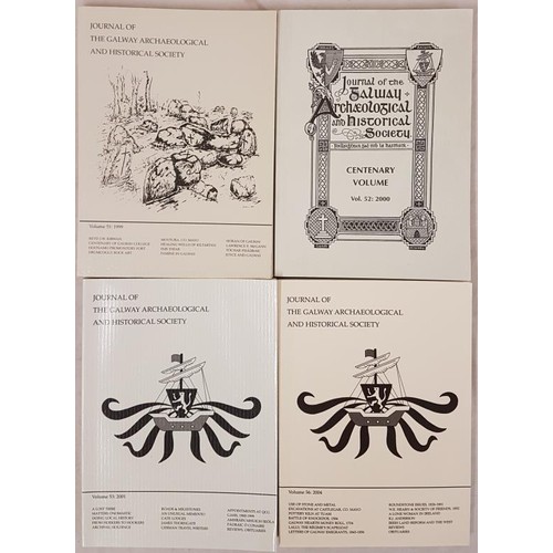 184 - Journal of the Galway Archaeological and Historical Society. 4 annual volumes numbered 51 to 56 (199... 