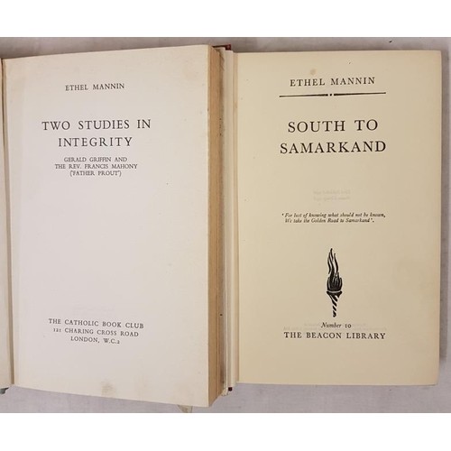 203 - Ethel Mannin Two Studies in Integrity,  c. 1954;  and Ethel Mannin South to Samarkan&... 