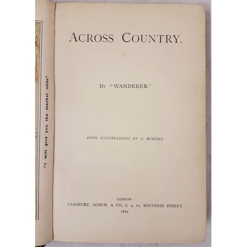 204 - “Wanderer”  Across Country, 1882. 1st. Coloured hunting plates. Armorial book ... 