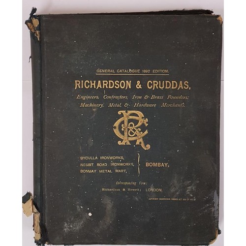 214 - Richardson and Cruddas General Catalogue 1892. Engineers, Contractors, iron & Brass Founders, Ma... 