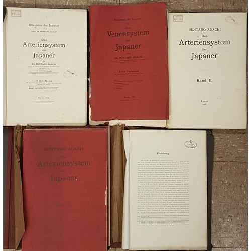 215 - Anatomie der Japaner II Das Venensystem der Japaner, 1933, Kyoto vol 1-4, Das Arteriensystem der Jap... 