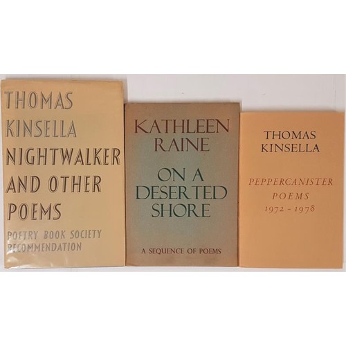 221 - Thomas Kinsella. Nightwalker and Other Poems. Dolmen, 1968. 1st ed. SIGNED. VG+/nr Fine in cloth, dj... 