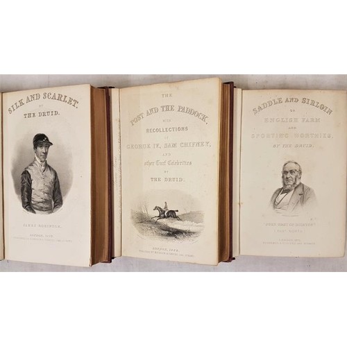 245 - H.H. Dixon  Silk & Scarlet, 1862. Illustrated; Dixon The Post and the Paddock, 18... 